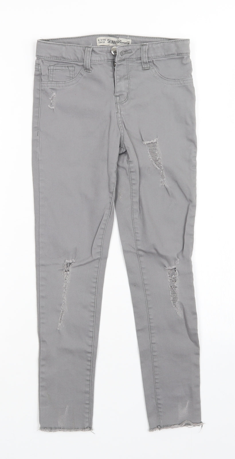 denim Co Girls Grey   Skinny Jeans Size 8-9 Years