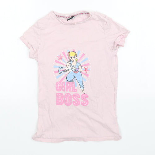 George Girls Pink   Basic T-Shirt Size 8-9 Years