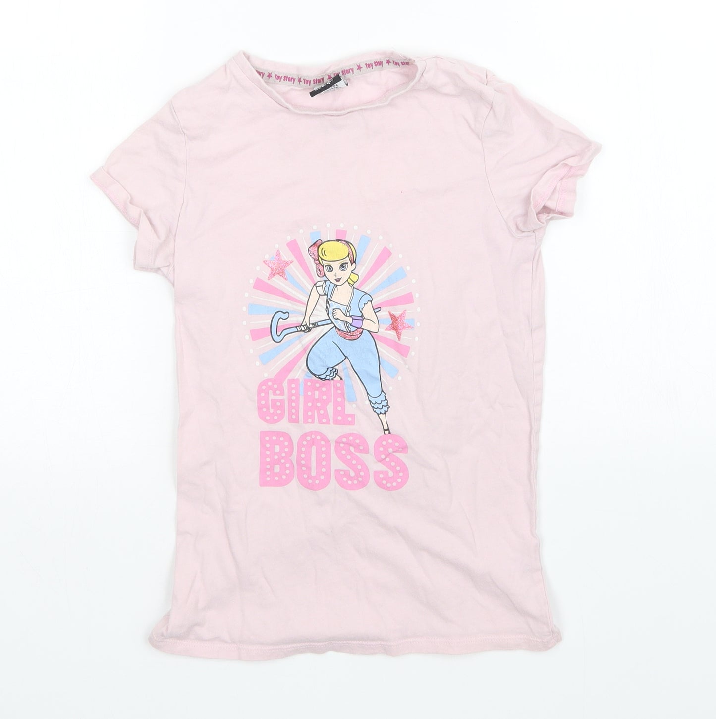 George Girls Pink   Basic T-Shirt Size 8-9 Years