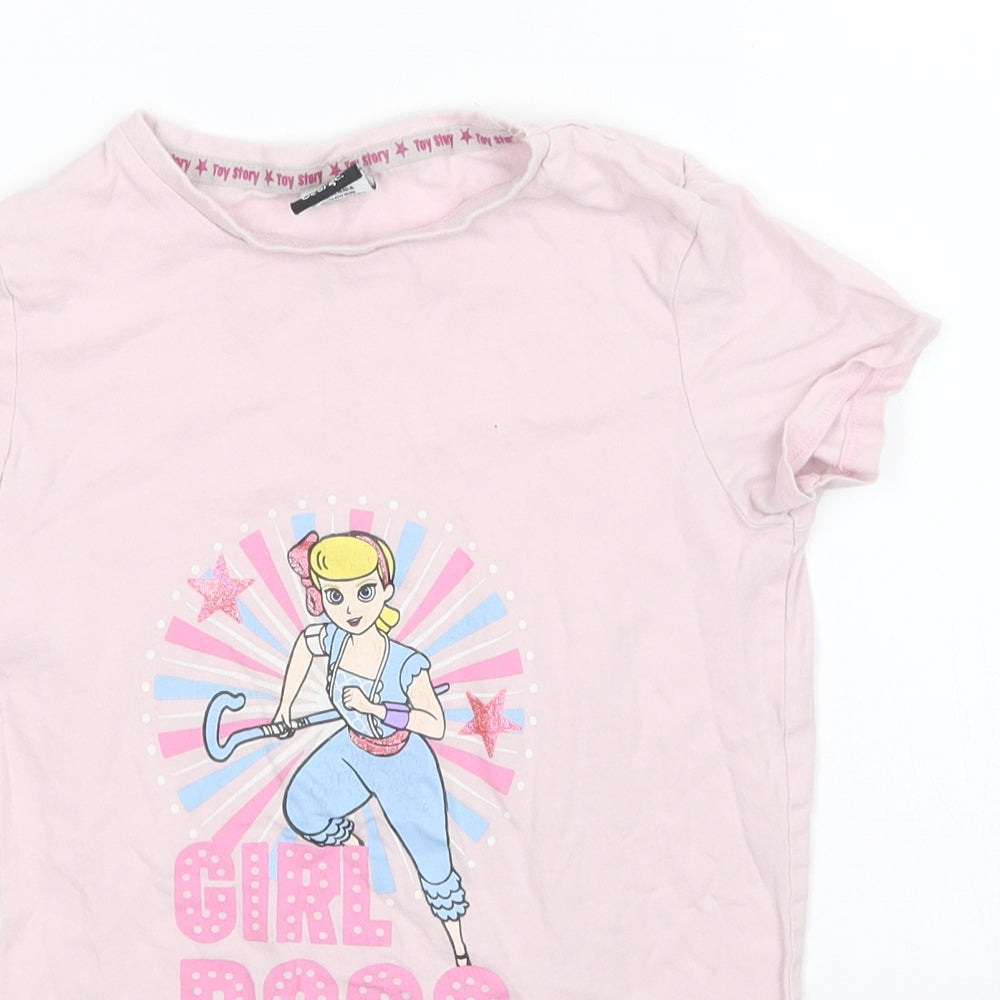 George Girls Pink   Basic T-Shirt Size 8-9 Years