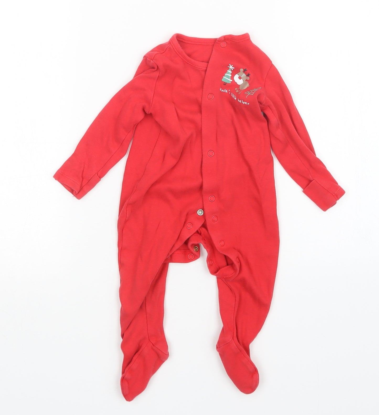 George Baby Red   Babygrow One-Piece Size 6-9 Months