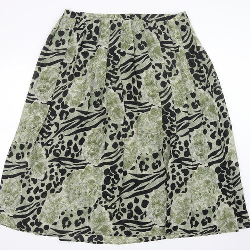 Profiles Womens Multicoloured Animal Print  A-Line Skirt Size 16