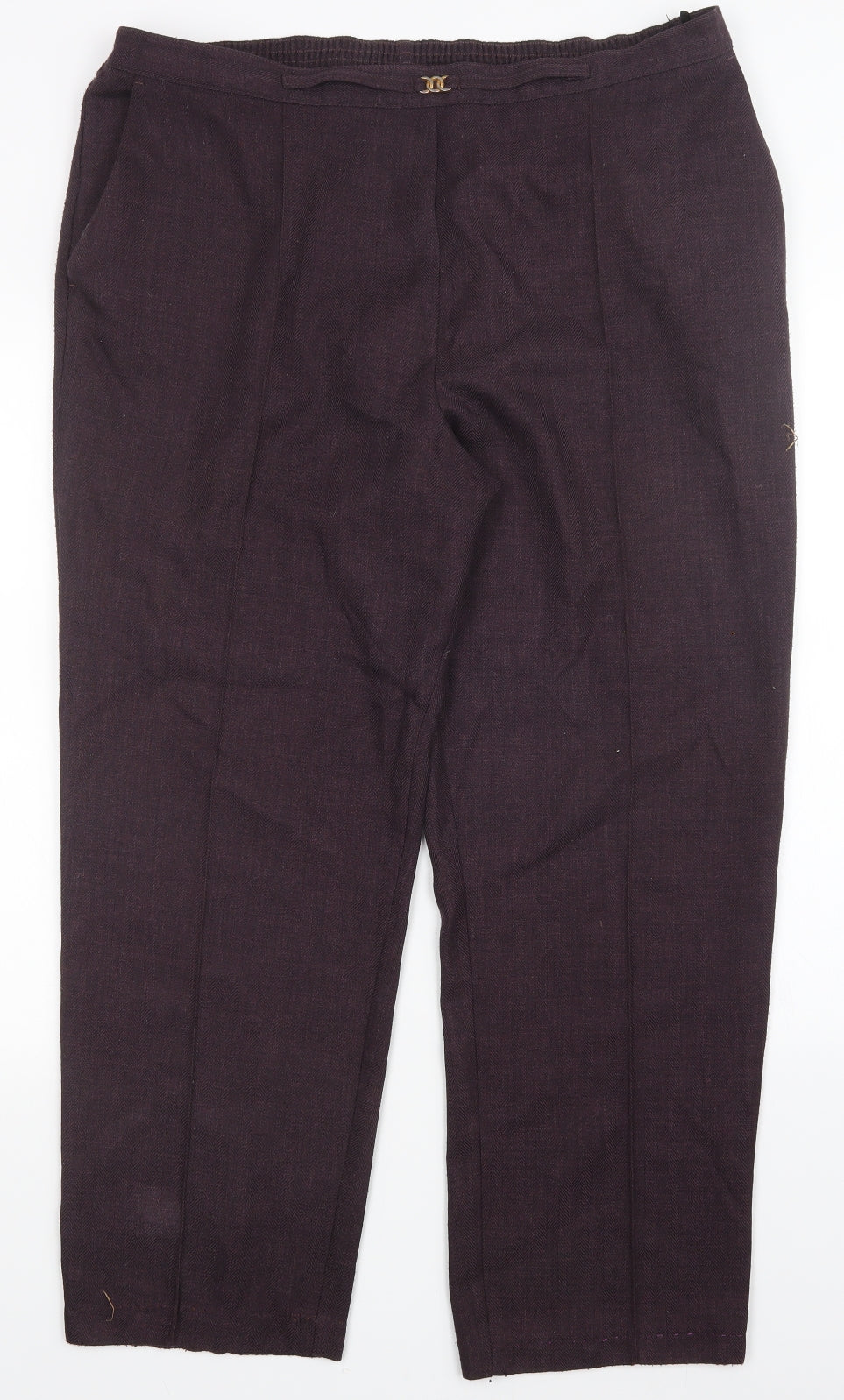 M&S Womens Purple   Trousers  Size 22 L29 in