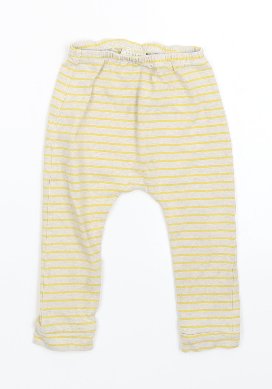 NEXT Girls Yellow Striped  Sweatpants Trousers Size 18-24 Months