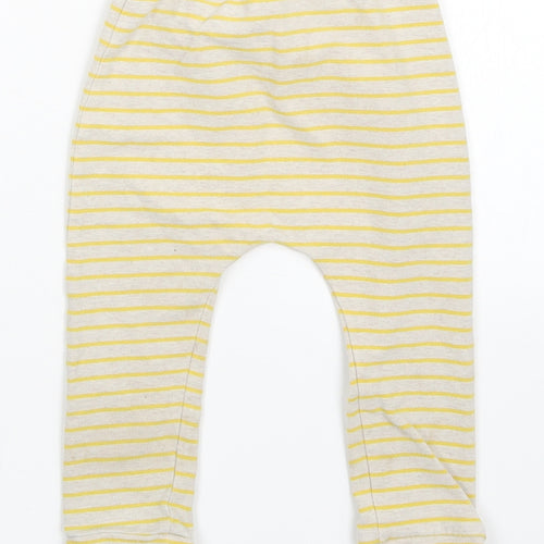 NEXT Girls Yellow Striped  Sweatpants Trousers Size 18-24 Months