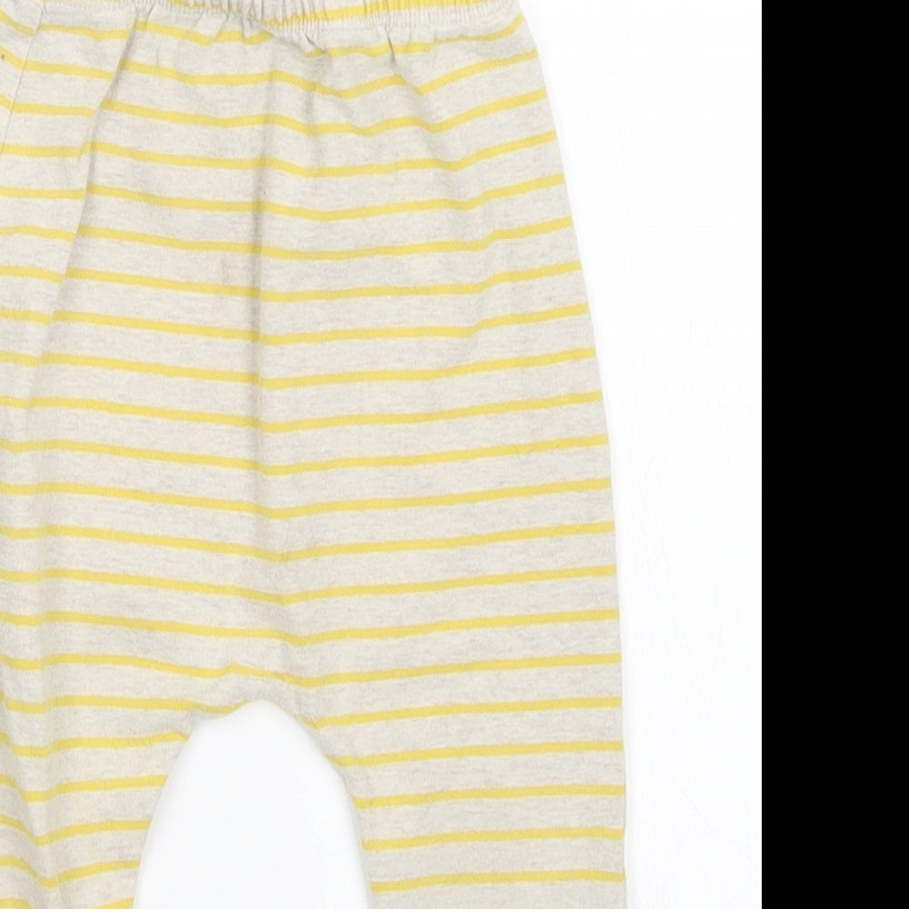 NEXT Girls Yellow Striped  Sweatpants Trousers Size 18-24 Months