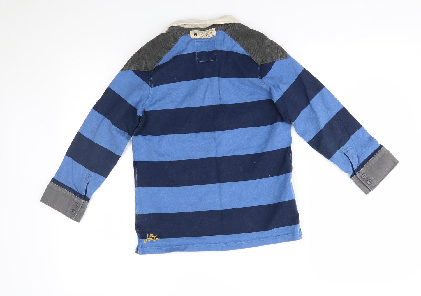 Joules Boys Blue Striped  Pullover Jumper Size 8 Years