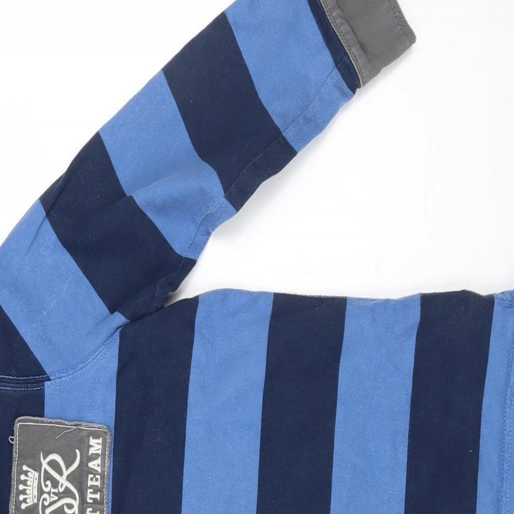 Joules Boys Blue Striped  Pullover Jumper Size 8 Years