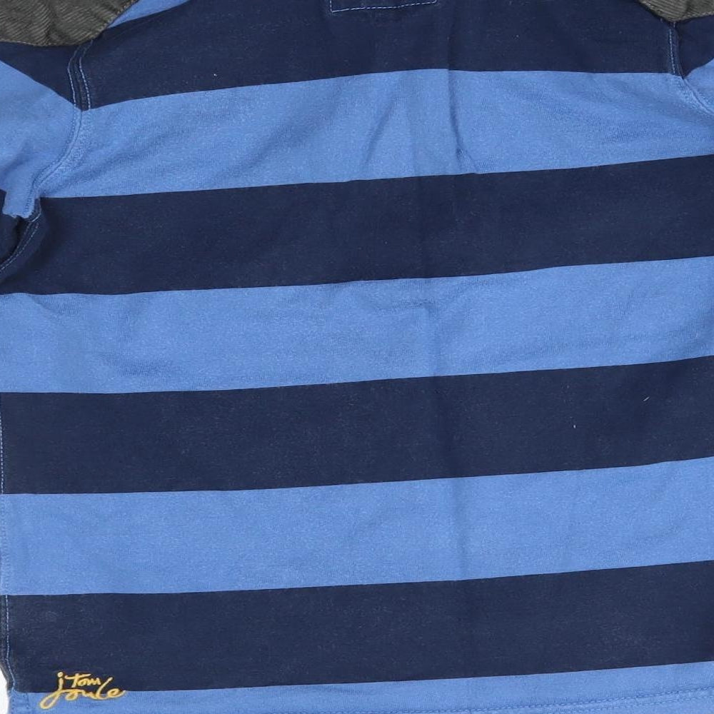 Joules Boys Blue Striped  Pullover Jumper Size 8 Years
