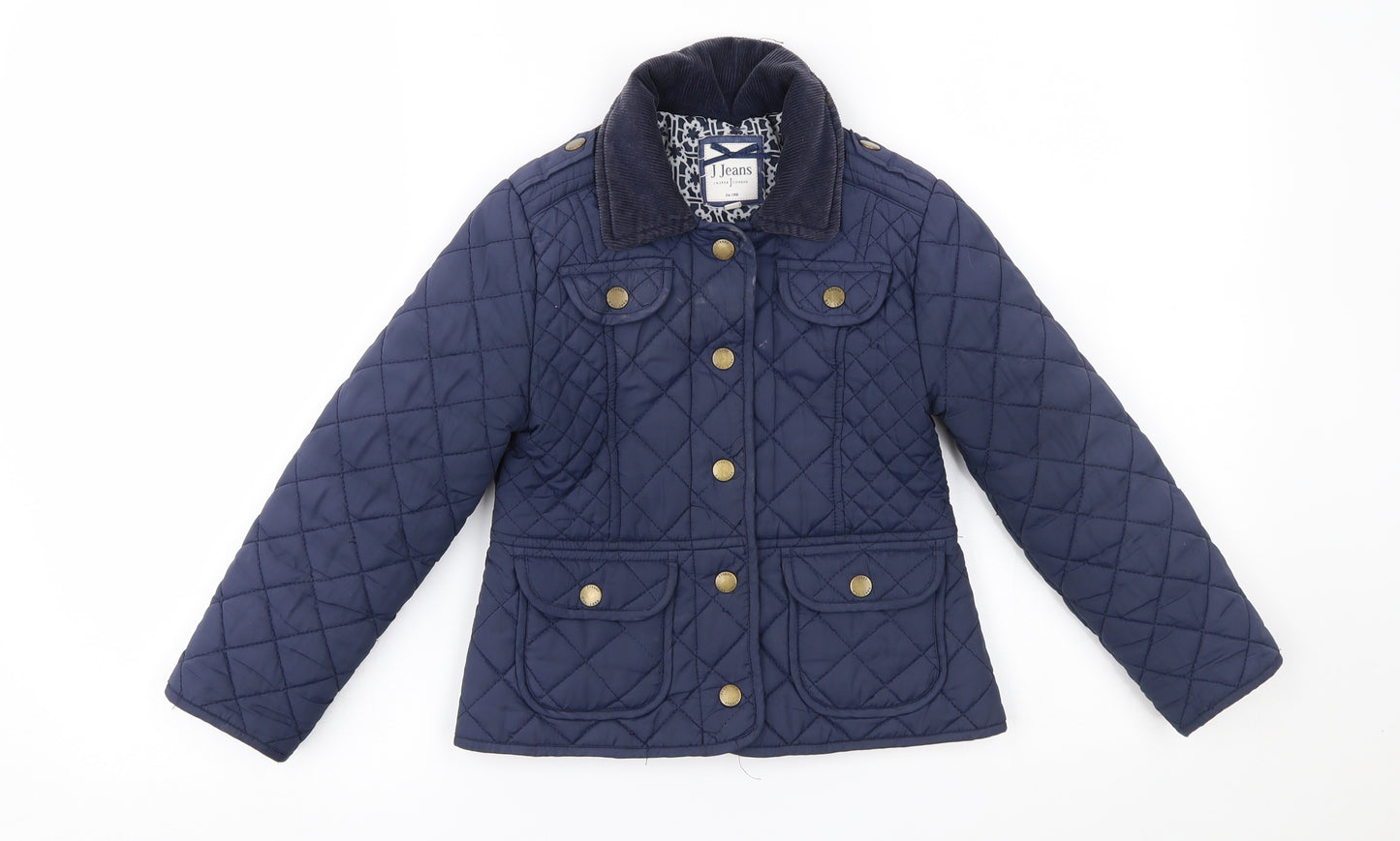 Debenhams Boys Blue   Quilted Coat Size 5-6 Years
