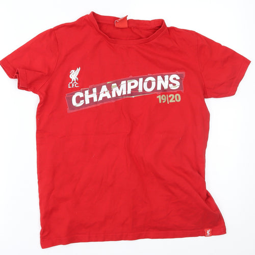 LFC Boys Red   Basic T-Shirt Size 11-12 Years  - champions 19/20