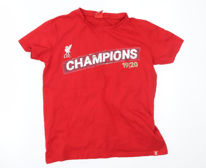 LFC Boys Red   Basic T-Shirt Size 11-12 Years  - champions 19/20