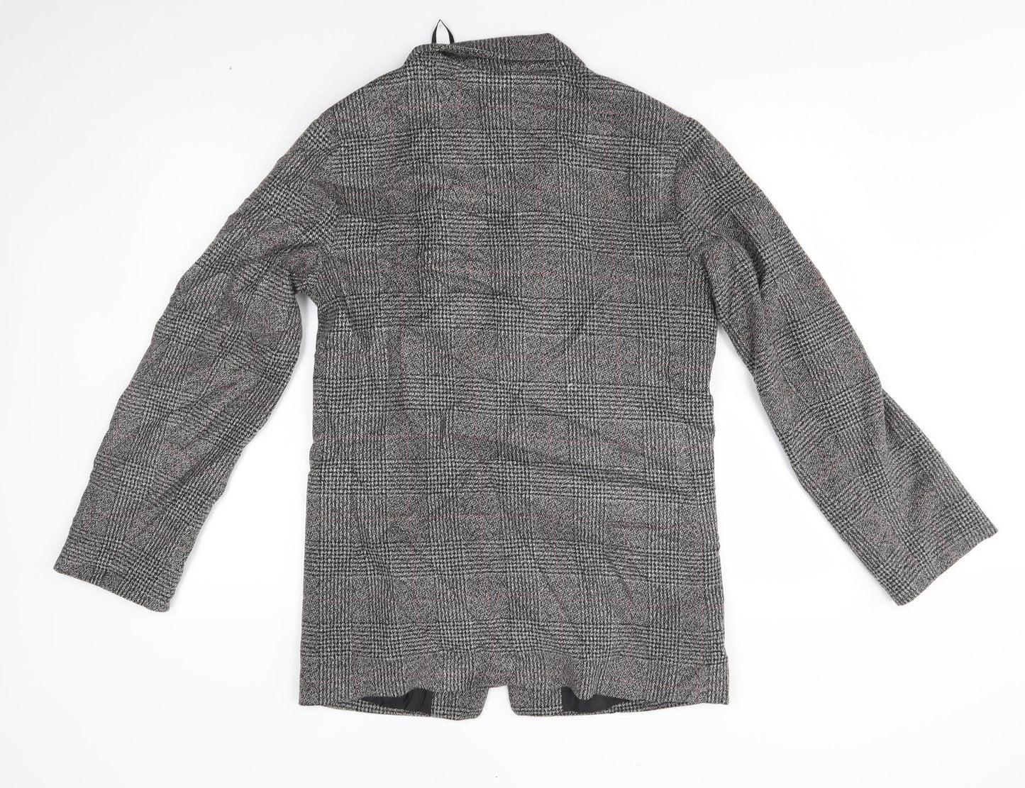 Primark Womens Grey Plaid  Jacket Blazer Size 8