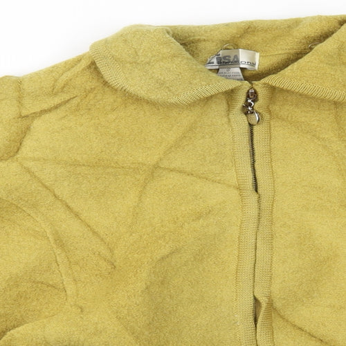 Lisa Womens Yellow   Full Zip Sweatshirt Size M