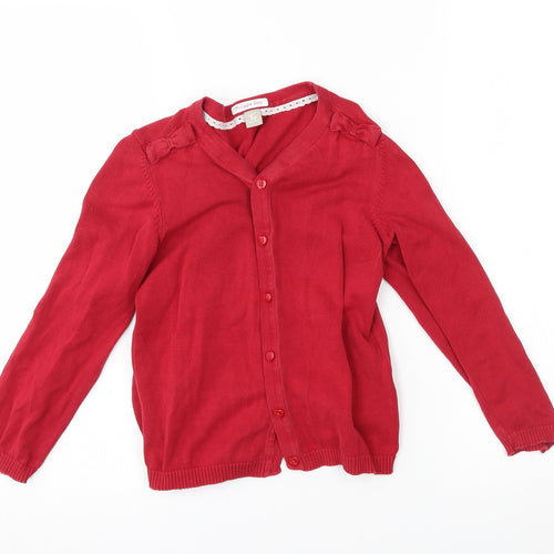 TU Girls Red   Cardigan Jumper Size 8 Years