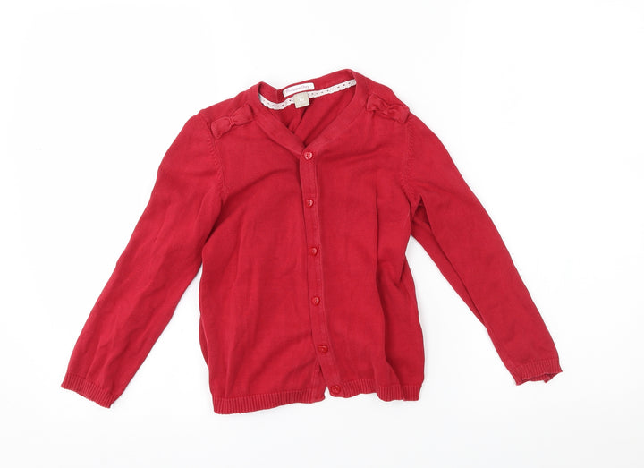 TU Girls Red   Cardigan Jumper Size 8 Years