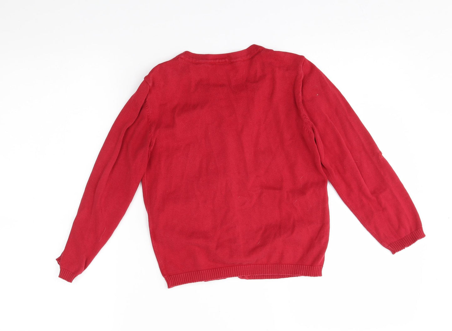 TU Girls Red   Cardigan Jumper Size 8 Years