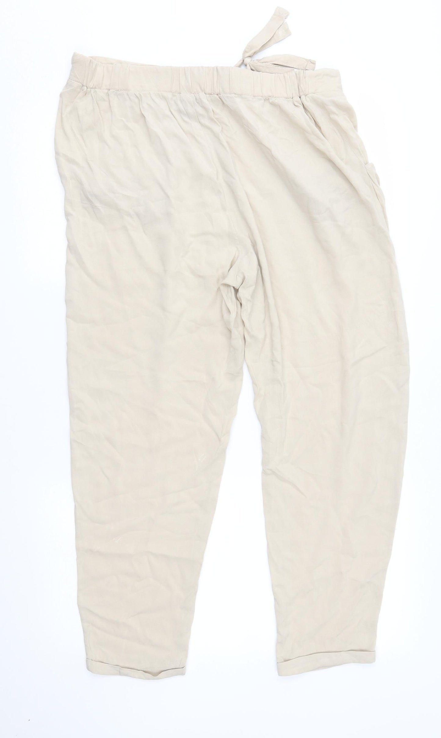 Atmosphere Womens Beige   Jogger Trousers Size 14 L25 in