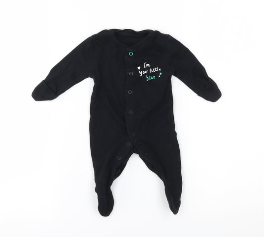 Front view of Primark Baby Blue Babygrow One-Piece, size 0-3, Months