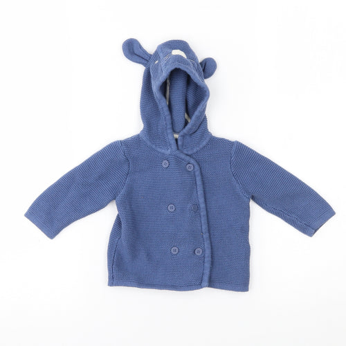 Mothercare Baby Blue   Cardigan Jumper Size 0-3 Months