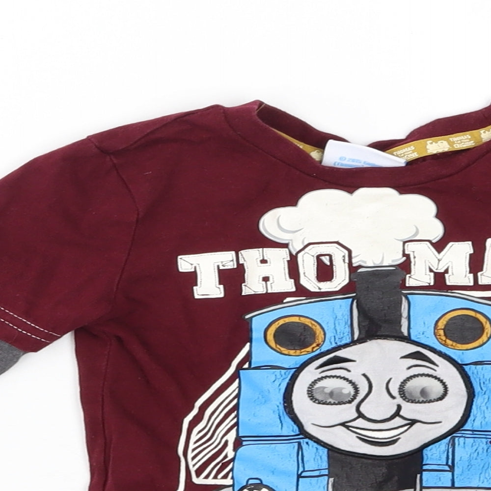 TU Baby Red   Basic T-Shirt Size 12-18 Months  - thomas the tank engine