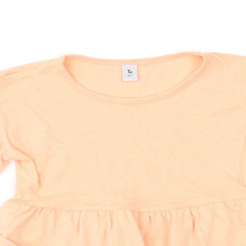TU Girls Orange   Basic Blouse Size 6 Years