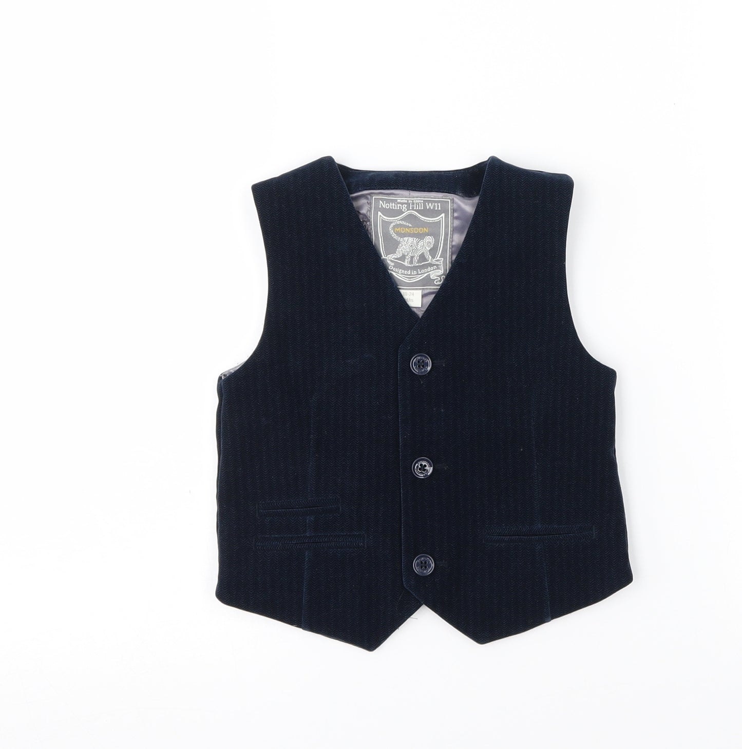 Monsoon Baby Blue   Gilet Jacket Size 18-24 Months