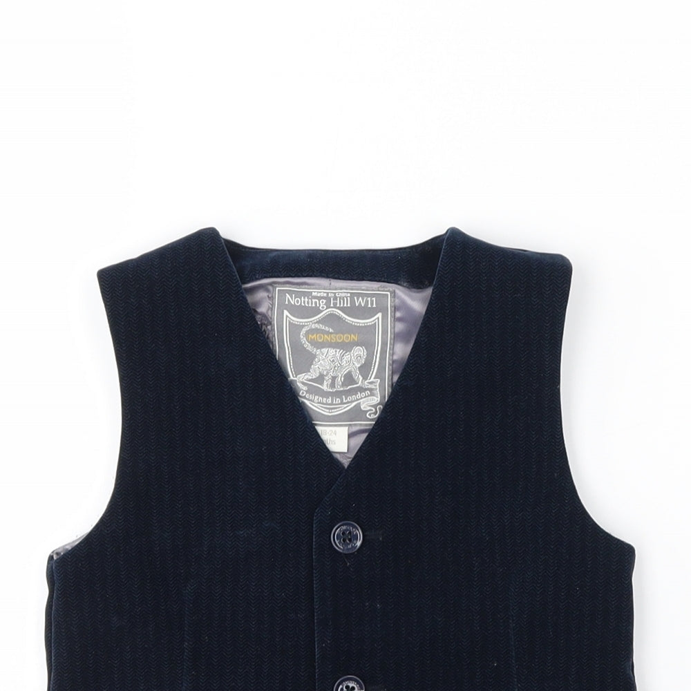 Monsoon Baby Blue   Gilet Jacket Size 18-24 Months