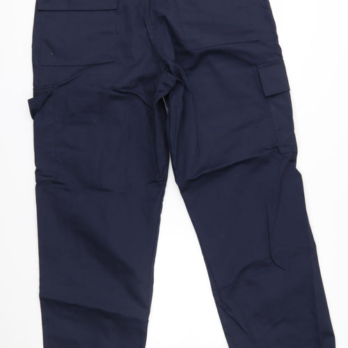 Uneek Mens Blue   Cargo Trousers Size 38 L30 in