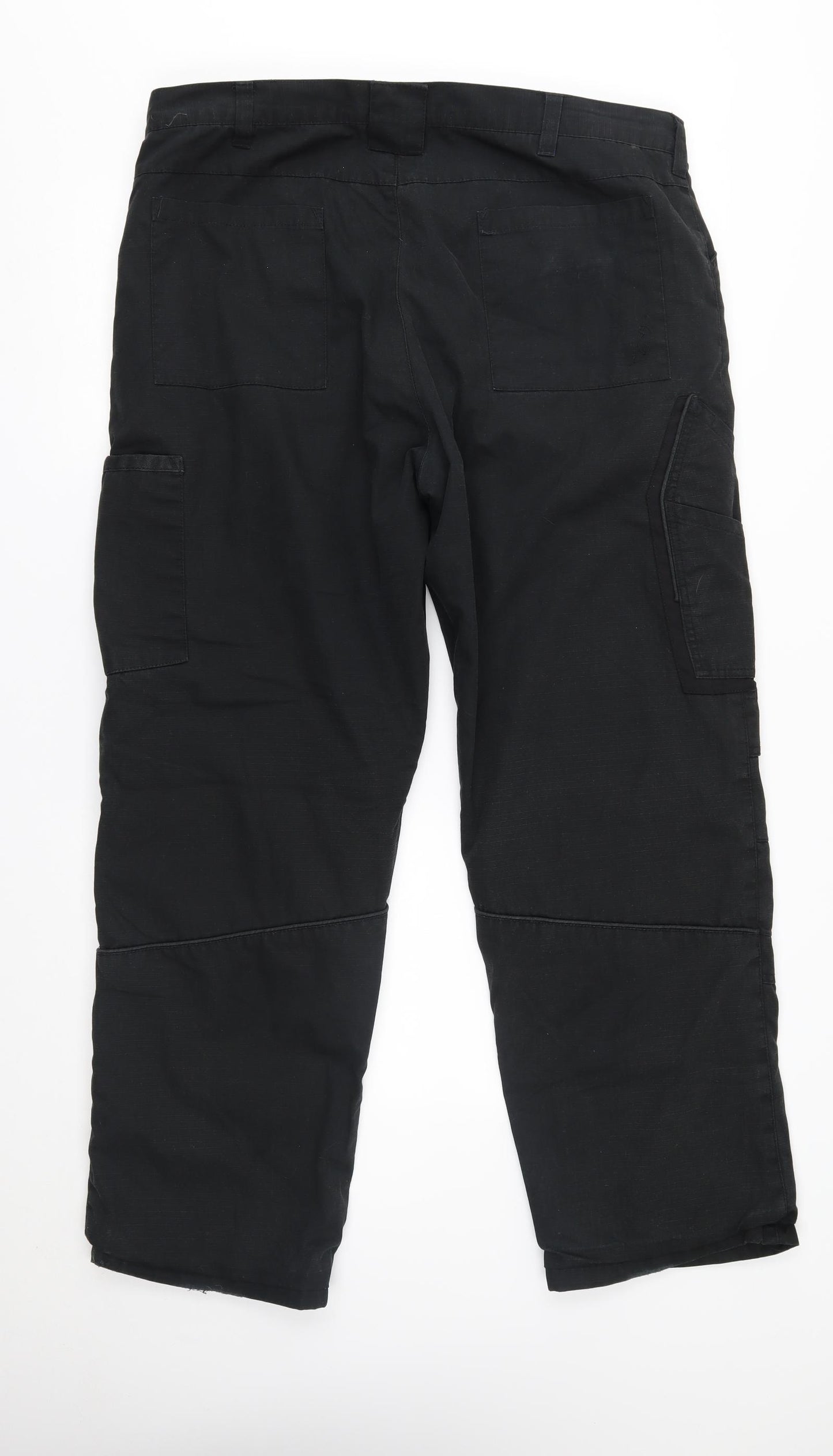 Hyena workwear Mens Black   Cargo Trousers Size 38 L32 in