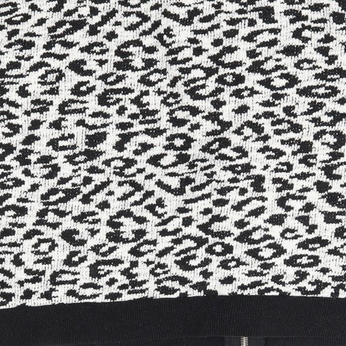 Atmosphere Womens White Animal Print  Bomber Jacket Jacket Size 14