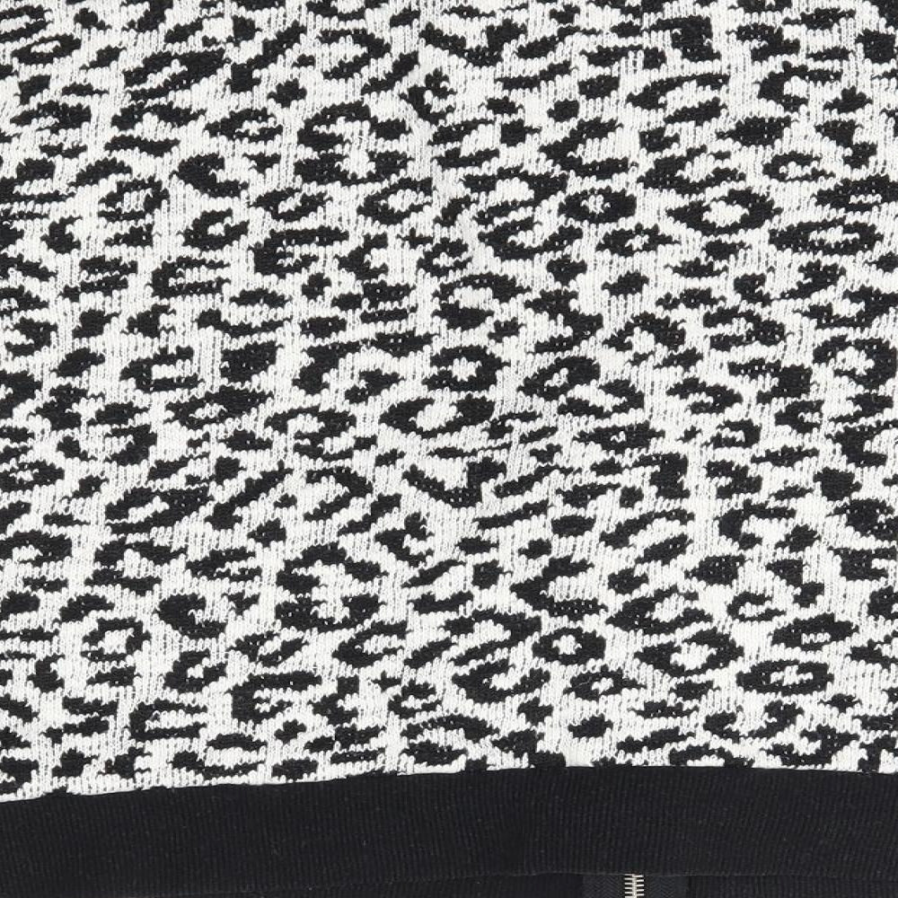 Atmosphere Womens White Animal Print  Bomber Jacket Jacket Size 14