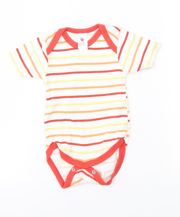baby club Baby White Striped Babygrow One-Piece Size 3-6 Months