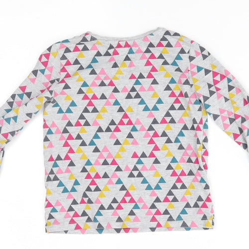 NEXT Girls Grey Geometric  Basic T-Shirt Size 2-3 Years