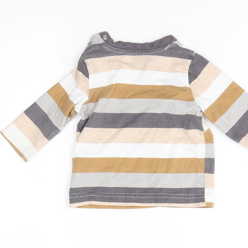 Nutmeg Baby Brown Striped  Basic T-Shirt Size 3-6 Months