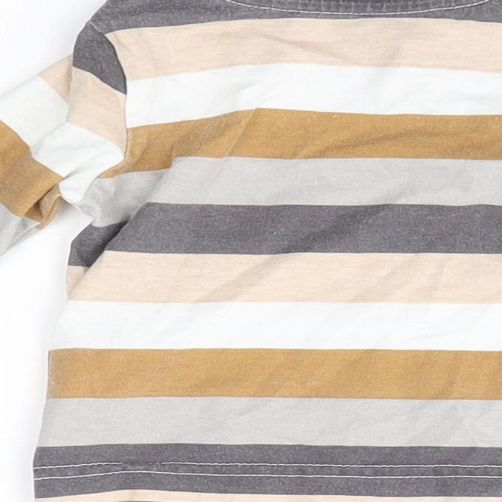 Nutmeg Baby Brown Striped  Basic T-Shirt Size 3-6 Months