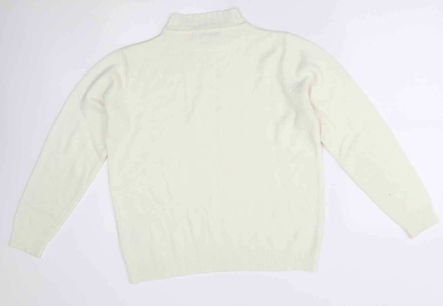 EWM Womens White   Pullover Jumper Size M