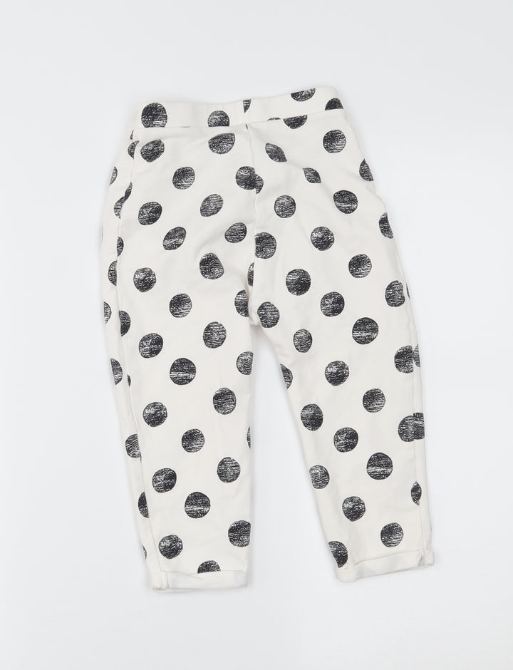 Nutmeg Girls White    Pyjama Pants Size 2-3 Years