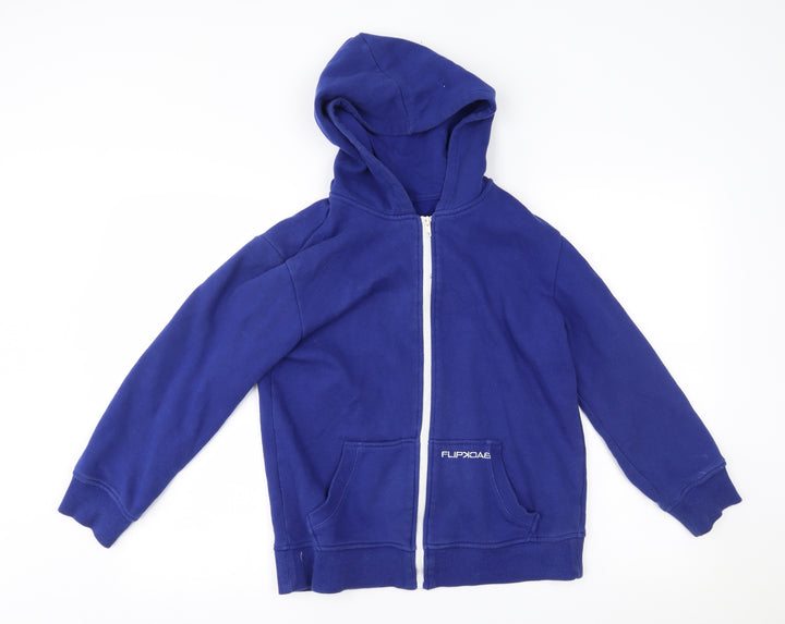 Flipback Boys Blue Full Zip Hoodie Size 11 Years