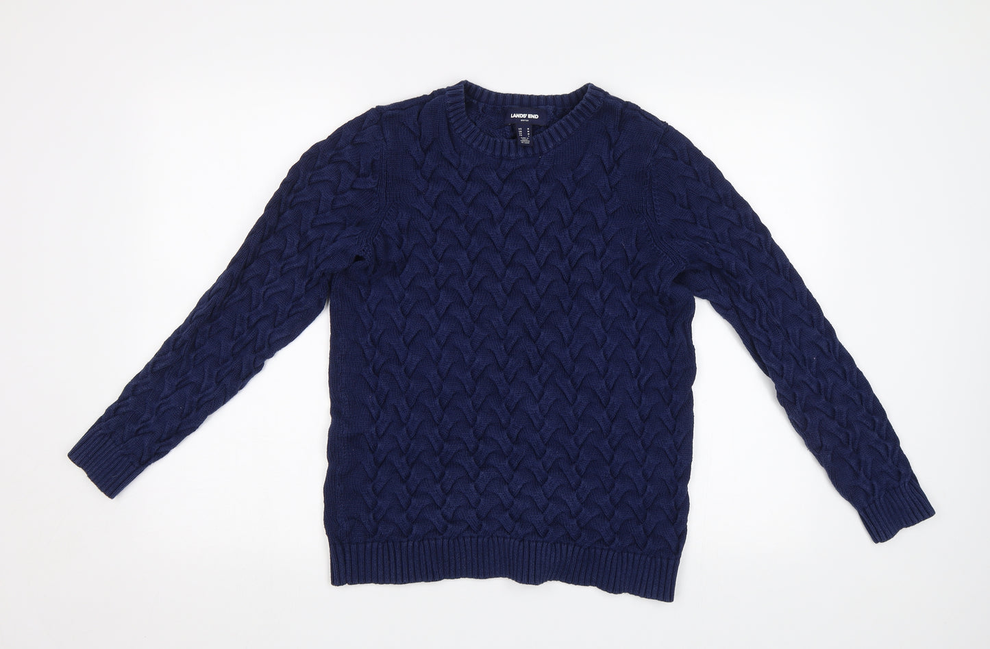 Land's End Womens Blue   Pullover Jumper Size M