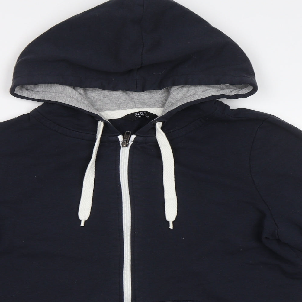 F&F Womens Blue   Full Zip Hoodie Size 14
