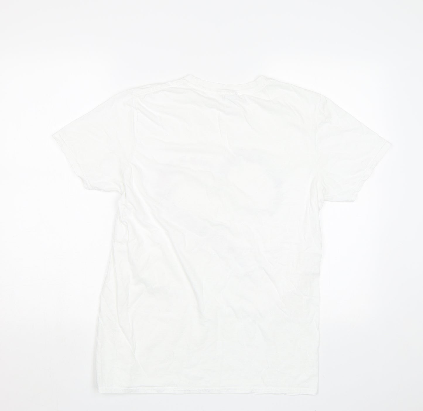 Gildan Womens White   Basic Polo Size M  - Butterflies