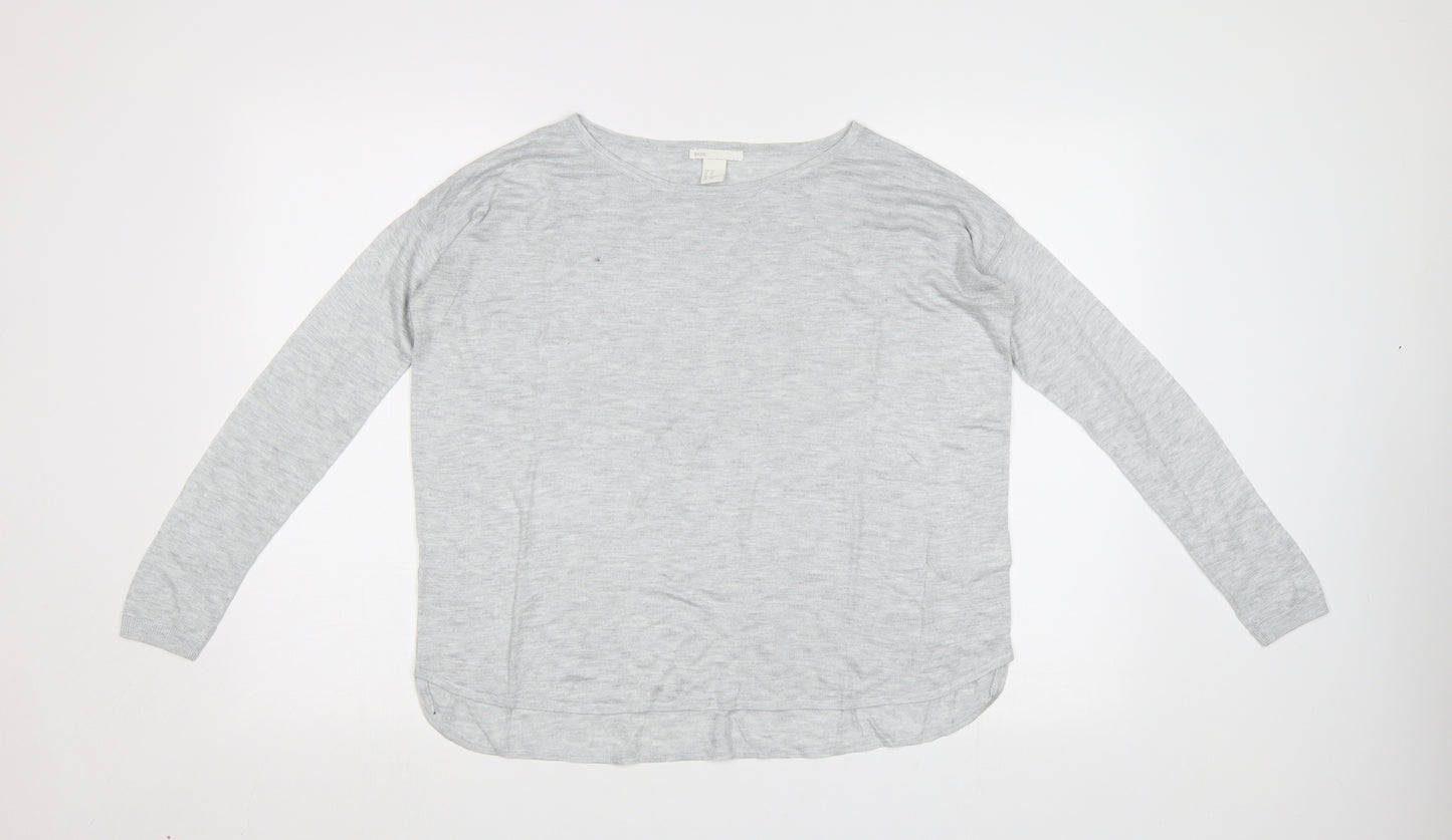 H&M Womens Grey   Pullover Jumper Size S