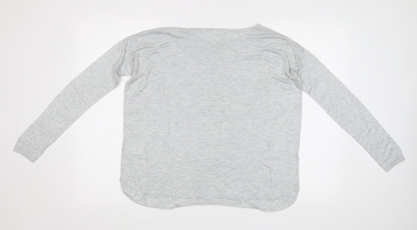 H&M Womens Grey   Pullover Jumper Size S