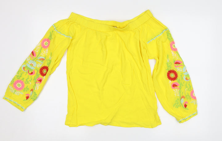 F&F Womens Yellow   Basic Blouse Size 10