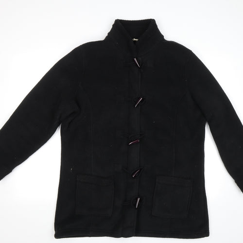 Cotton Traders Womens Black   Overcoat Coat Size 16