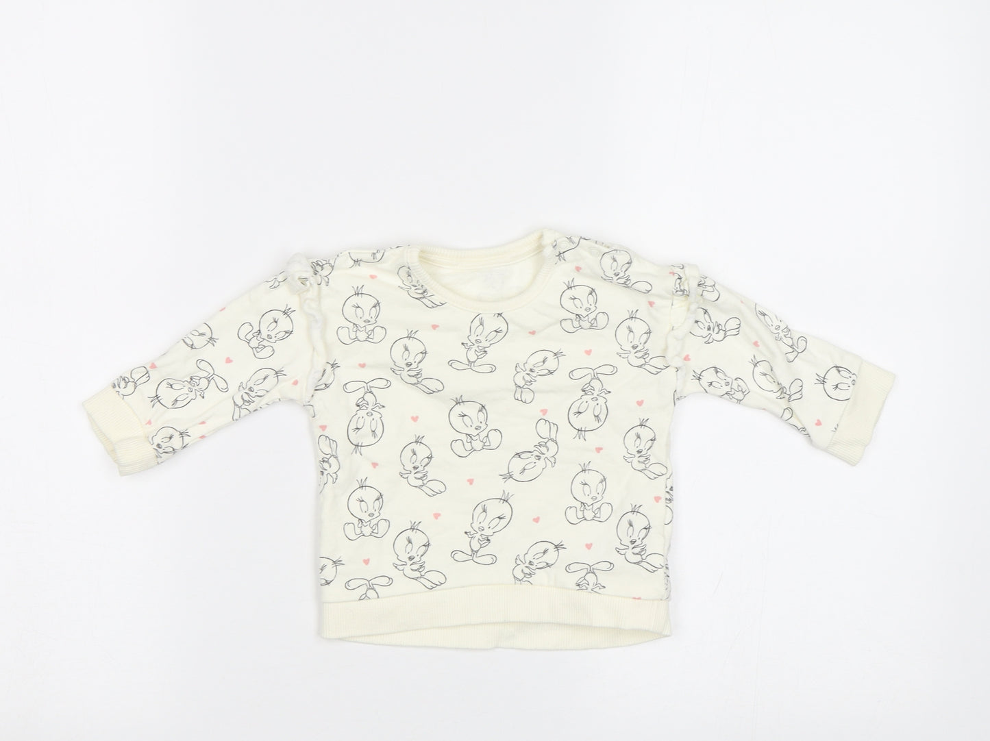 George Baby White   Basic Blouse Size 3-6 Months  - Tweety
