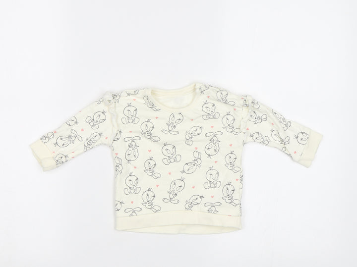 George Baby White   Basic Blouse Size 3-6 Months  - Tweety