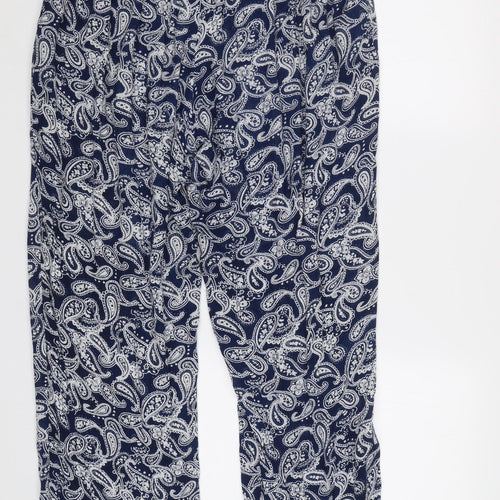 Alexandra Womens Blue Paisley  Trousers  Size 12 L29 in