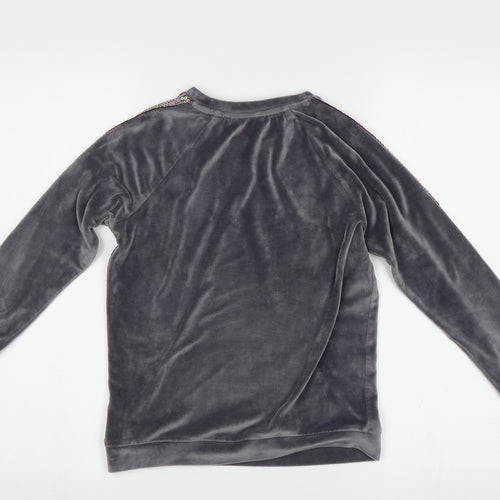 George Girls Grey   Pullover Sweatshirt Size 10-11 Years  - Sequin detail